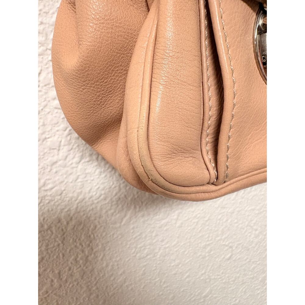 Marc Jacob Leather Shoulder Bag Peach Nude - Picture 3 of 14